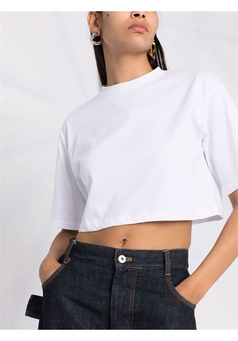 T-shirt crop in bianco Loulou studio - donna LOULOU STUDIO | GUPOWHT